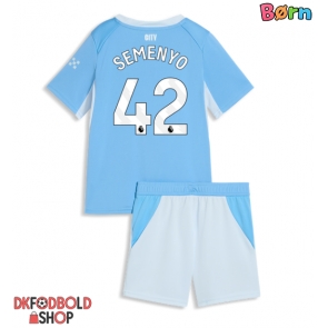 Manchester City Antoine Semenyo #42 Hjemmebanesæt Børn 2026-27 Kort ærmer (+ korte bukser)
